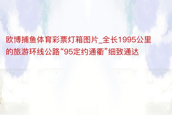 欧博捕鱼体育彩票灯箱图片_全长1995公里的旅游环线公路“95定约通衢”细致通达